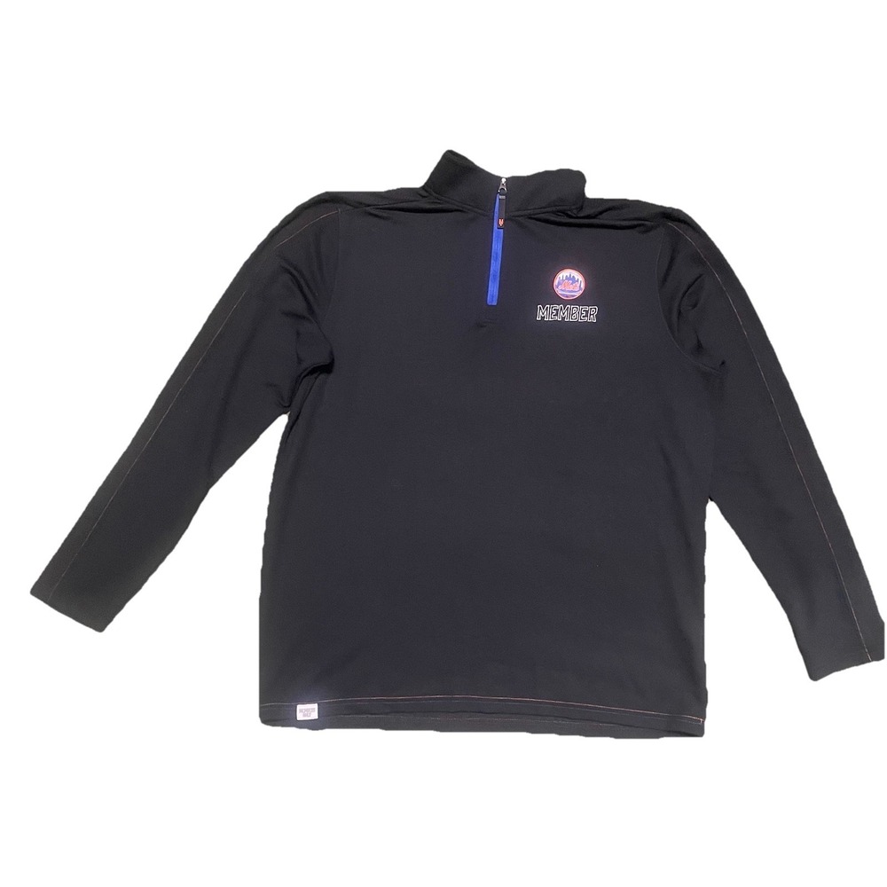 New York Giant NFL Team Apparel Members Only 1/4 Zip Pullover Long Sleeves Top